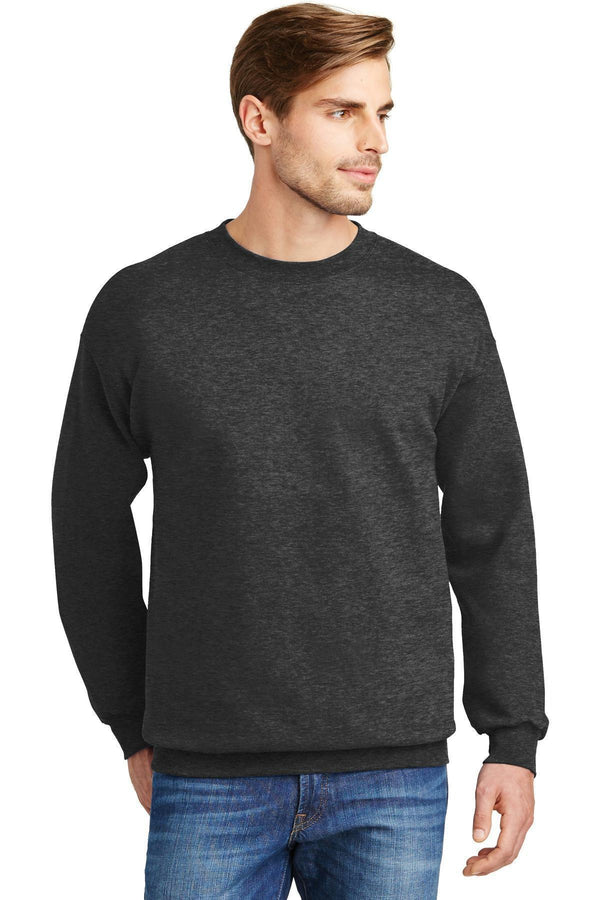 Hanes Ultimate Cotton - Crewneck Sweatshirt. F260-Sweatshirts/Fleece-Charcoal Heather**-3XL-JadeMoghul Inc.