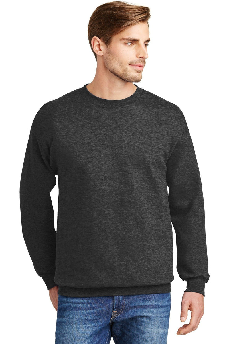 Hanes Ultimate Cotton - Crewneck Sweatshirt. F260-Sweatshirts/Fleece-Charcoal Heather**-S-JadeMoghul Inc.