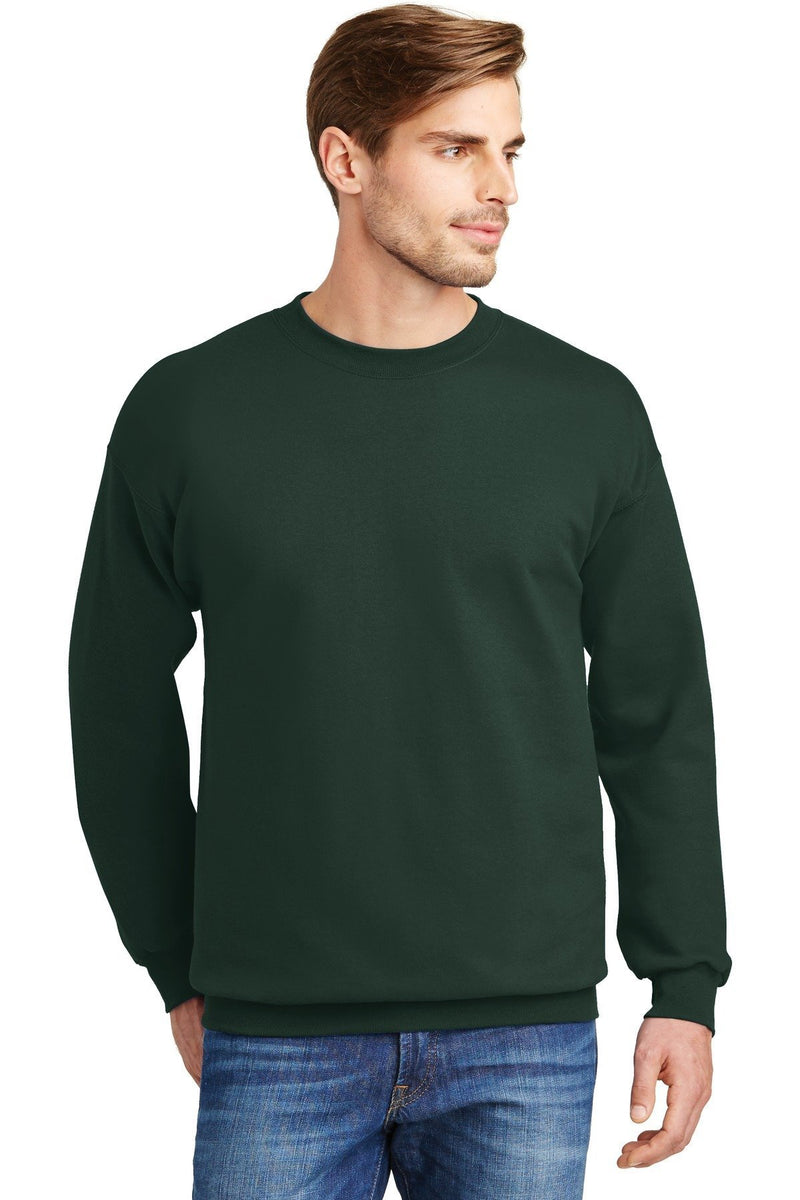 Hanes Ultimate Cotton - Crewneck Sweatshirt. F260-Sweatshirts/Fleece-Deep Forest-S-JadeMoghul Inc.