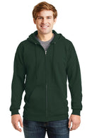 Hanes Ultimate Cotton - Full-Zip Hooded Sweatshirt. F283-Sweatshirts/Fleece-Deep Forest-3XL-JadeMoghul Inc.