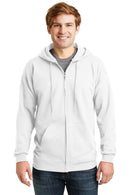 Hanes Ultimate Cotton - Full-Zip Hooded Sweatshirt. F283-Sweatshirts/Fleece-White-3XL-JadeMoghul Inc.