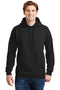 Hanes Ultimate Cotton - Pullover Hooded Sweatshirt. F170-Sweatshirts/Fleece-Black-S-JadeMoghul Inc.