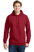 Hanes Ultimate Cotton - Pullover Hooded Sweatshirt. F170-Sweatshirts/Fleece-Deep Red-S-JadeMoghul Inc.