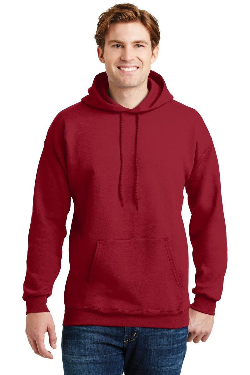 Hanes Ultimate Cotton - Pullover Hooded Sweatshirt. F170-Sweatshirts/Fleece-Deep Red-S-JadeMoghul Inc.