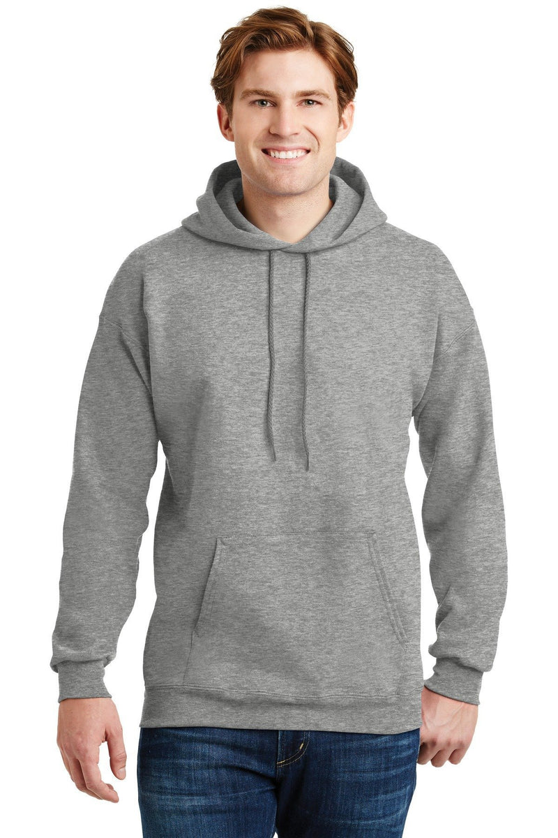 Hanes Ultimate Cotton - Pullover Hooded Sweatshirt. F170-Sweatshirts/Fleece-Light Steel-S-JadeMoghul Inc.