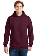 Hanes Ultimate Cotton - Pullover Hooded Sweatshirt. F170-Sweatshirts/Fleece-Maroon-3XL-JadeMoghul Inc.