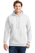 Hanes Ultimate Cotton - Pullover Hooded Sweatshirt. F170-Sweatshirts/Fleece-White-S-JadeMoghul Inc.