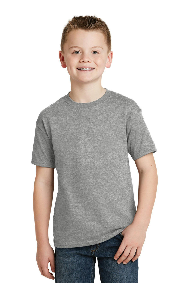 Hanes - Youth Ecomart 50/50 Cotton Poly T-Shirt. 5370-Youth-Light Steel-XL-JadeMoghul Inc.