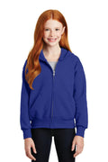 Hanes - Youth EcoSmart Full-Zip Hooded Sweatshirt. P480-Youth-Deep Royal-XL-JadeMoghul Inc.