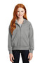 Hanes - Youth EcoSmart Full-Zip Hooded Sweatshirt. P480-Youth-Light Steel-XL-JadeMoghul Inc.
