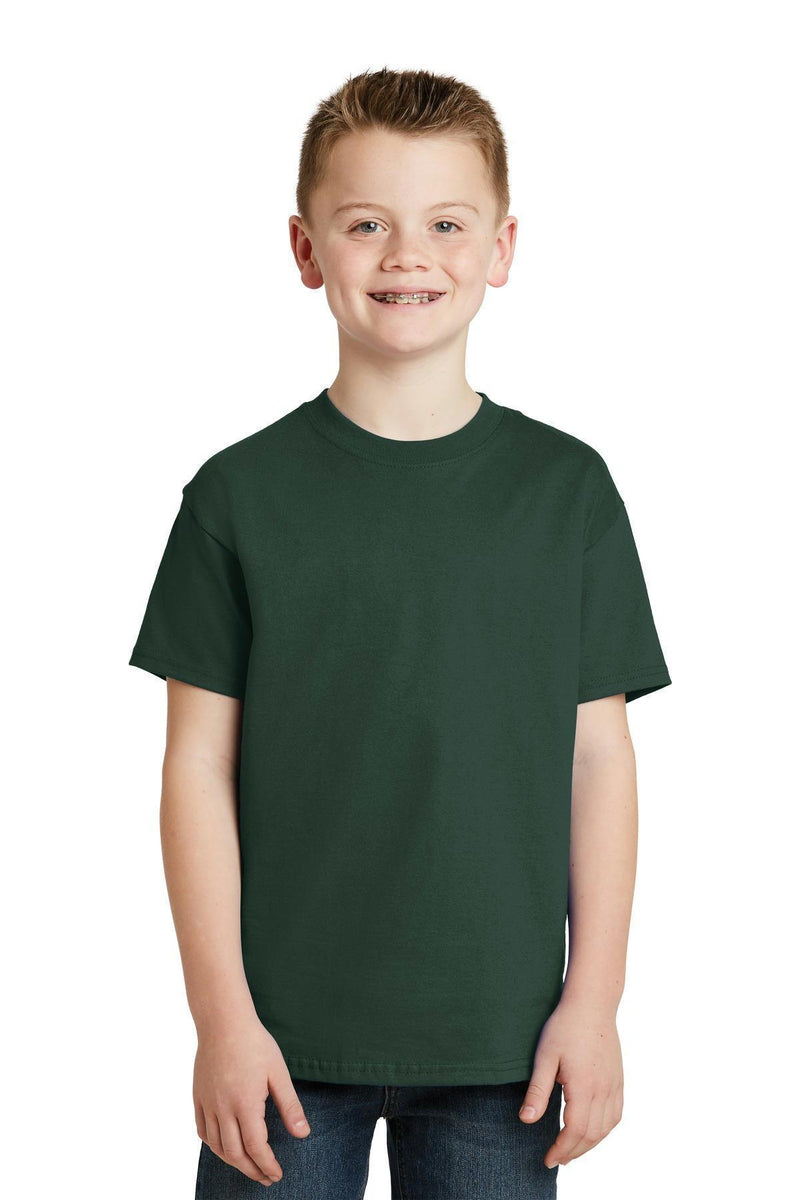 Hanes - Youth Tagless 100% Cotton T-Shirt. 5450-T-shirts-Deep Forest-XL-JadeMoghul Inc.