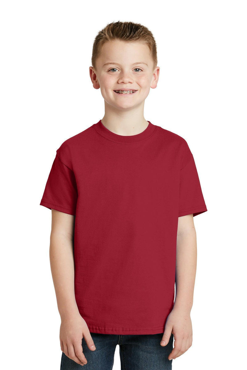 Hanes - Youth Tagless 100% Cotton T-Shirt. 5450-T-shirts-Deep Red-XL-JadeMoghul Inc.