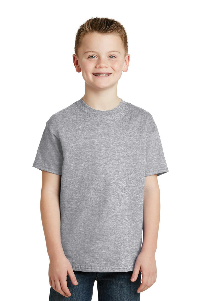 Hanes - Youth Tagless 100% Cotton T-Shirt. 5450-T-shirts-Light Steel-L-JadeMoghul Inc.
