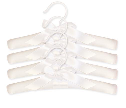 Hangers - 4 Pack White Satin-WHITE-JadeMoghul Inc.
