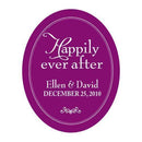 Happily Ever After Frame Sticker Indigo Blue (Pack of 1)-Wedding Favor Stationery-Chocolate Brown-JadeMoghul Inc.