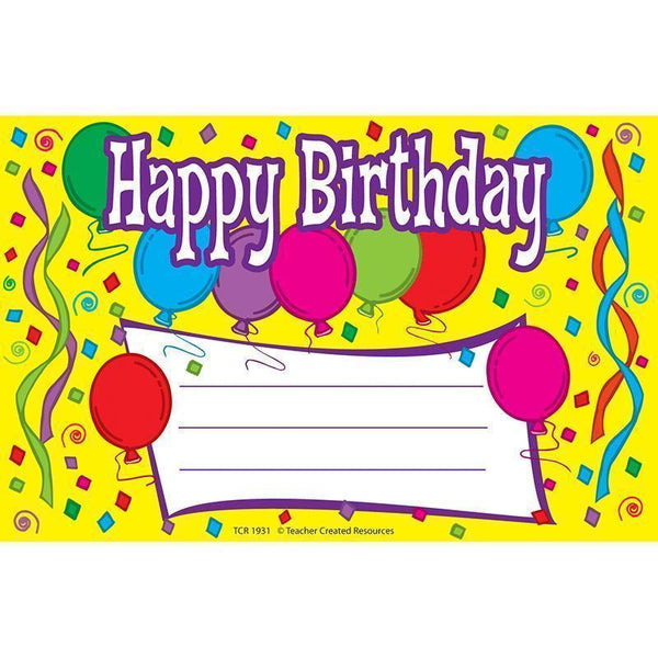 HAPPY BIRTHDAY AWARDS 25PK-Learning Materials-JadeMoghul Inc.