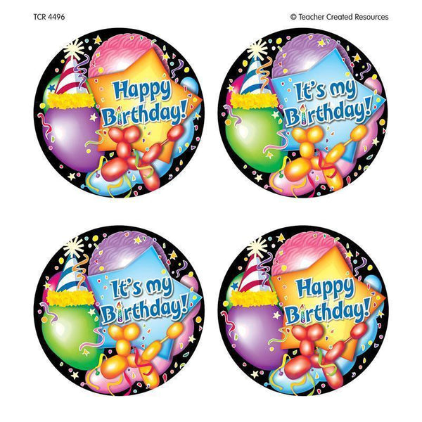 HAPPY BIRTHDAY WEAR EM BADGES-Learning Materials-JadeMoghul Inc.