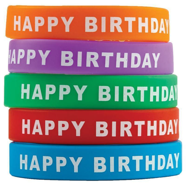 HAPPY BIRTHDAY WRISTBANDS 10/PK-Learning Materials-JadeMoghul Inc.