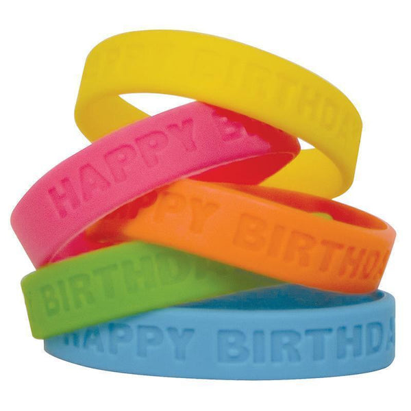 HAPPY BIRTHDAY WRISTBANDS 10/PK-Learning Materials-JadeMoghul Inc.