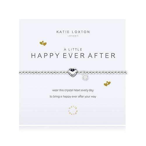 "Happy Ever After" Silver Bracelet with Crystal Heart Charm (Pack of 1)-Personalized Gifts for Women-JadeMoghul Inc.