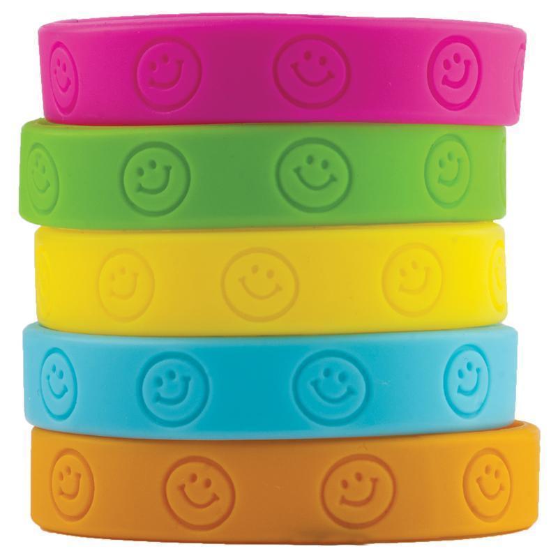 HAPPY FACES WRISTBANDS 10/PK-Learning Materials-JadeMoghul Inc.