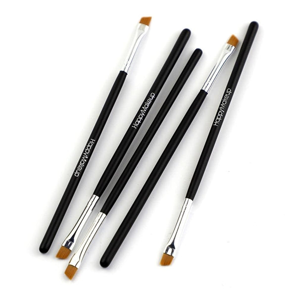 Happy Makeup 5Pcs Black Eyebrow Inclined Flat Angled Brush Eyeliner Eyeshadow Eye Brow Makeup Tool Professional Women Cosmetic AExp