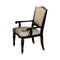Harrington Transitional Arm Chair, Dark Walnut, Set Of 2-Armchairs and Accent Chairs-Dark Walnut-Leatherette Solid Wood Wood Veneer & Others-JadeMoghul Inc.