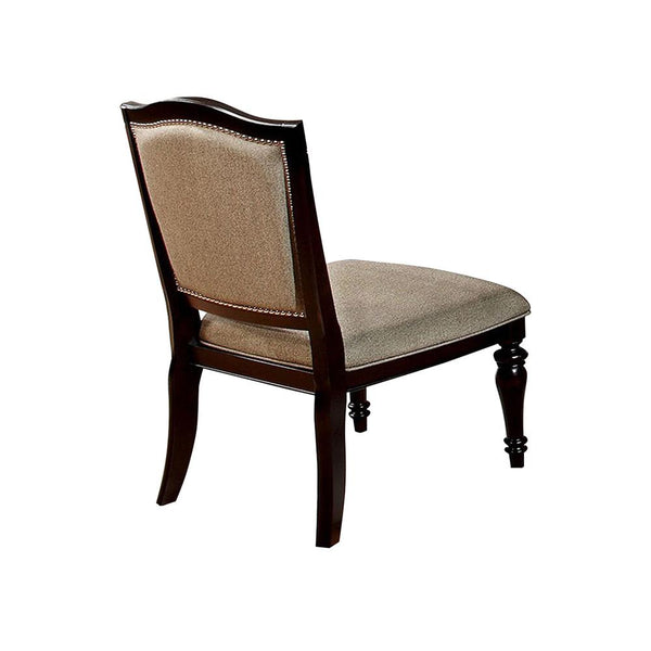 Harrington Transitional Side Chair, Dark Walnut Finish, Set Of 2-Armchairs and Accent Chairs-Dark Walnut-Leatherette Solid Wood Wood Veneer & Others-JadeMoghul Inc.