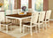 Harrisburg Cottage Dining Table, Vintage White & Dark Oak Finish-Dining Tables-White & Dark Oakh-Solid Wood/Wood Veneer-JadeMoghul Inc.