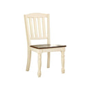 Harrisburg Cottage Side Chair, White & Cherry Finish, Set Of 2-Armchairs and Accent Chairs-White & cherry-Wood-JadeMoghul Inc.