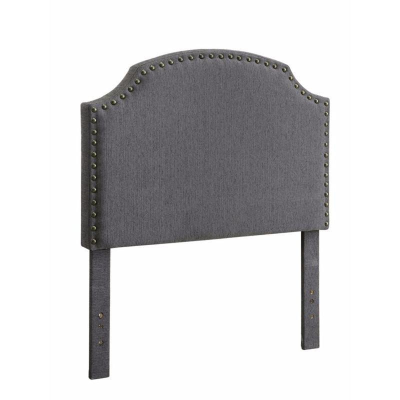 Hasselt Gray Twin Size Headboard-Headboards-Gray-Polyster Wood-JadeMoghul Inc.