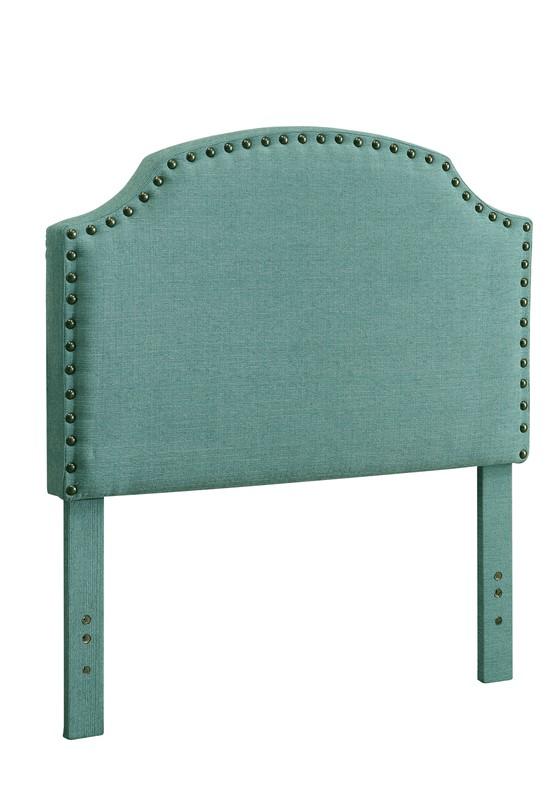 Hasselt King Headboard, Blue-Headboards-Blue-Polyester wood-JadeMoghul Inc.