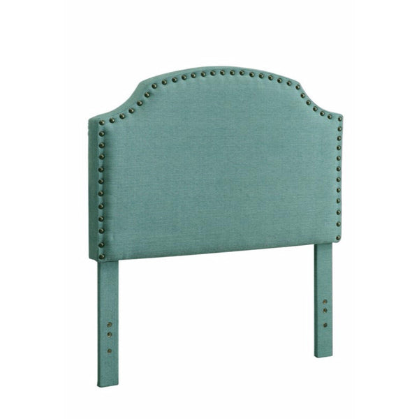 Hasselt Transitional Full Queen Headboard, Blue Finish-Headboards-Blue-Polyester wood-JadeMoghul Inc.