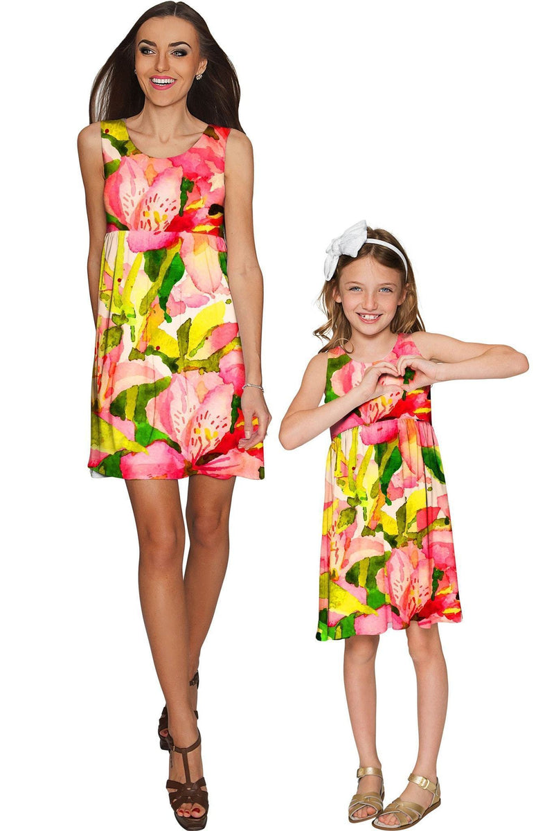 Havana Flash Sanibel Colorful Summer Empire Dress - Girls-Havana Flash-18M/2-Green/Pink/Yellow-JadeMoghul Inc.