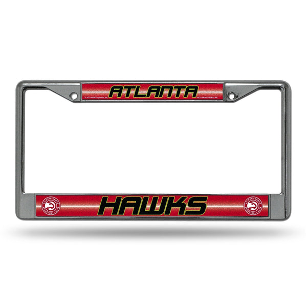 Car License Plate Frame Hawks Atlanta Bling Chrome Frame