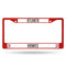 BMW License Plate Frame Hawks Colored Chrome Frame Secondary Red