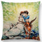 Hayao Miyazaki Works Watercolor Totoro Howl's Moving Castle Spirited Away Castle In The Sky Cushion Sofa Throw Pillow-a016603-45x45cm No Filling-JadeMoghul Inc.