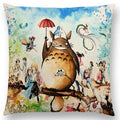 Hayao Miyazaki Works Watercolor Totoro Howl's Moving Castle Spirited Away Castle In The Sky Cushion Sofa Throw Pillow-a016607-45x45cm No Filling-JadeMoghul Inc.
