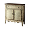 Hazen Country Style Cabinet, Antiqued White & Brown-Accent Chests and Cabinets-Antiqued White, Brown-Wood-JadeMoghul Inc.