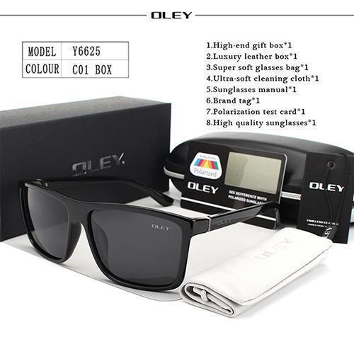 HD Polarized Men Sunglasses / Unisex Driving Goggles-Y6625 C1 BOX-JadeMoghul Inc.