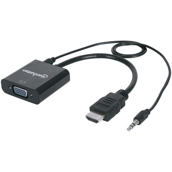 HDMI(R) Male to VGA Female Converter with Audio-Cables, Connectors & Accessories-JadeMoghul Inc.