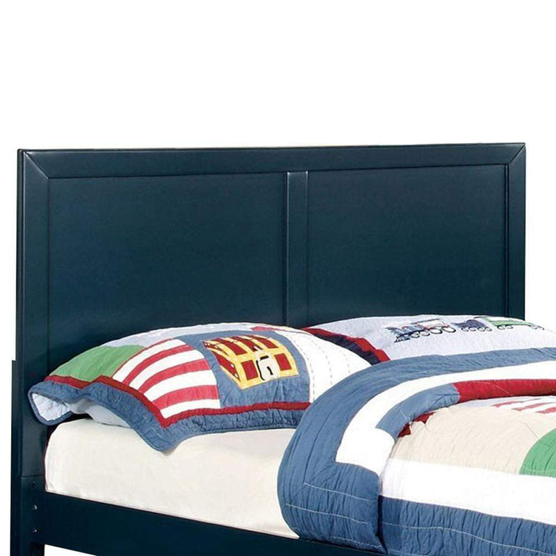 Headboards Prismo Traditional Full Queen Headbord, Dark Blue Finish Benzara