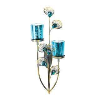 Health & Beauty Gifts Candle Wall Sconces Peacock Plume Wall Sconce Koehler