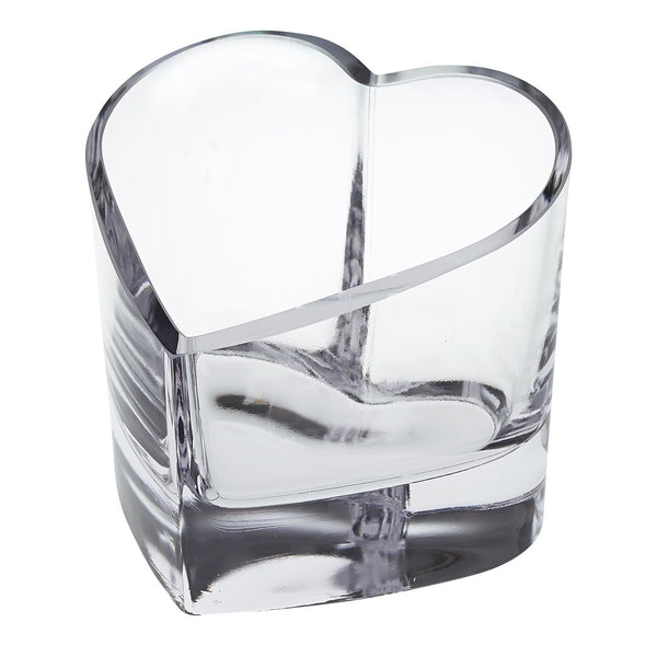 Glass Bowl - Heart Bowl/Votive D5.5"Romanc