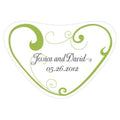 Heart Filigree Heart Container Sticker Grass Green (Pack of 1)-Wedding Favor Stationery-Pecan Brown-JadeMoghul Inc.