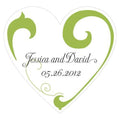 Heart Filigree Heart Sticker Grass Green (Pack of 1)-Wedding Favor Stationery-Dark Pink-JadeMoghul Inc.