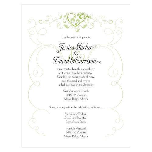 Heart Filigree Invitation Grass Green (Pack of 1)-Invitations & Stationery Essentials-Aqua Blue-JadeMoghul Inc.