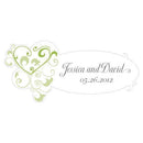 Heart Filigree Large Cling Grass Green (Pack of 1)-Wedding Signs-Aqua Blue-JadeMoghul Inc.