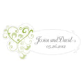 Heart Filigree Large Cling Grass Green (Pack of 1)-Wedding Signs-Dark Pink-JadeMoghul Inc.