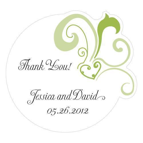 Heart Filigree Large Sticker Grass Green (Pack of 1)-Wedding Favor Stationery-Black-JadeMoghul Inc.